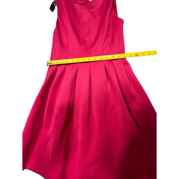 NEW- NWT Calvin Klein Fuchsia Fit & Flare Midi Dress Size 8 - Picture 5 of 9